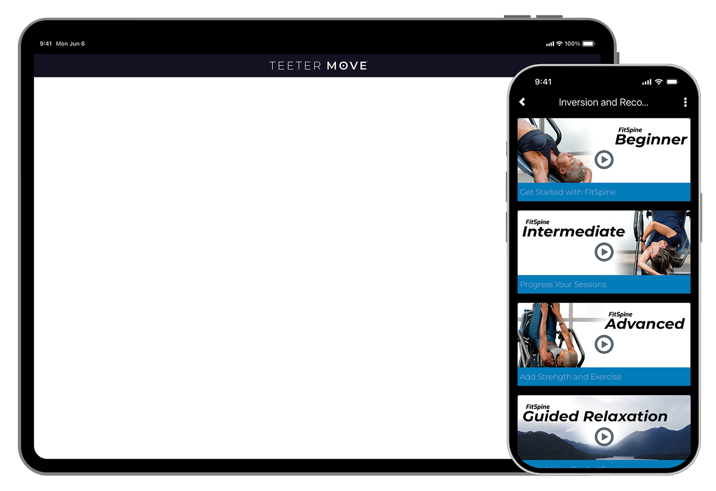 Teeter Move App on Phone and Tablet