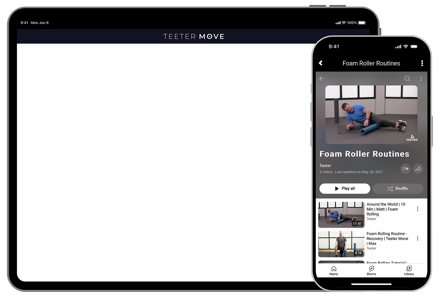Teeter Move App on Phone and Tablet