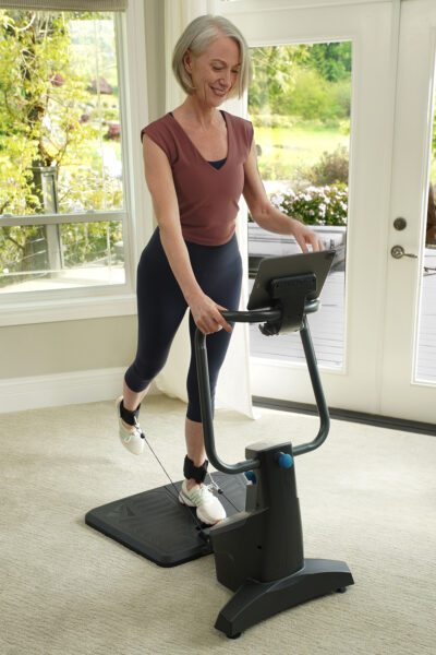 Woman using FitForm in room