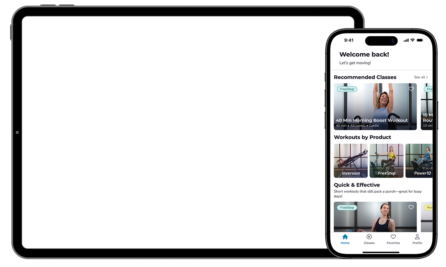 Teeter Move App on Tablet