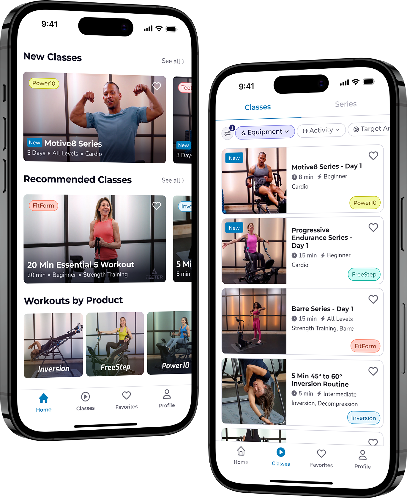 Teeter Move App Screens